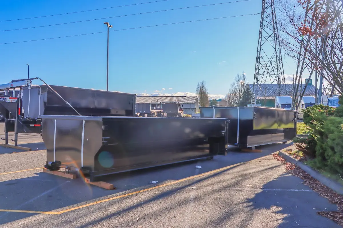 Roll-off dumpster ready for waste disposal at job site for 30 Yard Dumpster Rental in Dothan